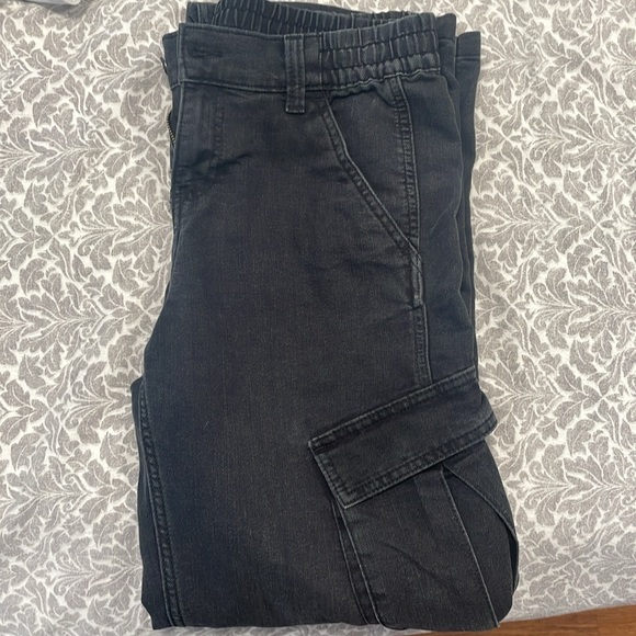 H&M black wide leg cargo jeans - Picture 5 of 8